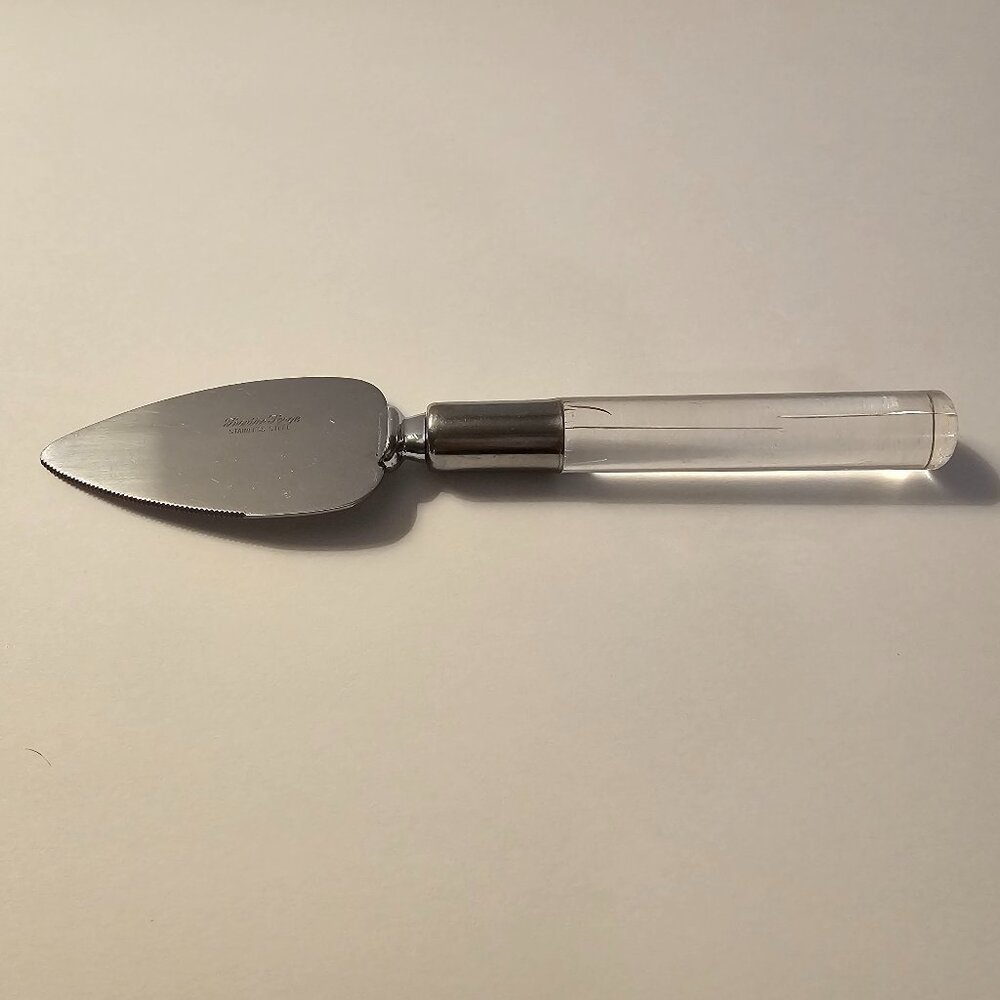 Frontier Forge Stainless Steel Cheese Serving Knife With Lucite Handle MCM Mid C